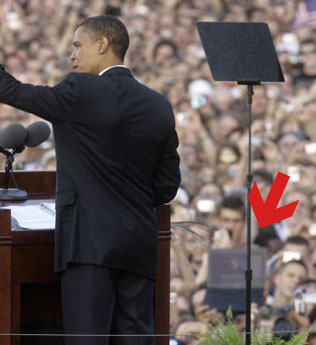 Barack Obama in Berlin, Notebook im Bild