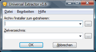 Screenshot "Universal Extractor"