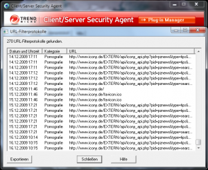 URL-Filter-Log im TrendMicro Server Security Agent