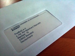 Symbolfoto Briefumschlag FoeBud