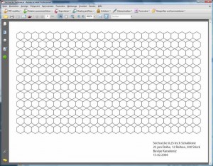 Hexagon-Schablone für Patchworking